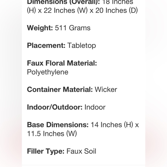 STUDIO MCGEE NWT faux philodendron decorative plant in basket -18” - Picture 8 of 9